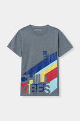 Boys 11-14 Years Chill Vibes  Dark Grey Tee